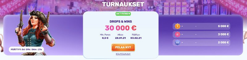 slots palace turnaukset